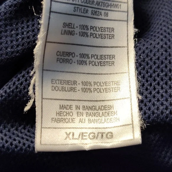 Reebok Navy Track Pants with Red Stripe men's size XL - Picture 9 of 10